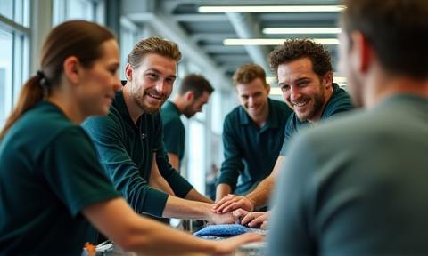 Équipe Lavage Éclat en atelier à Lyon